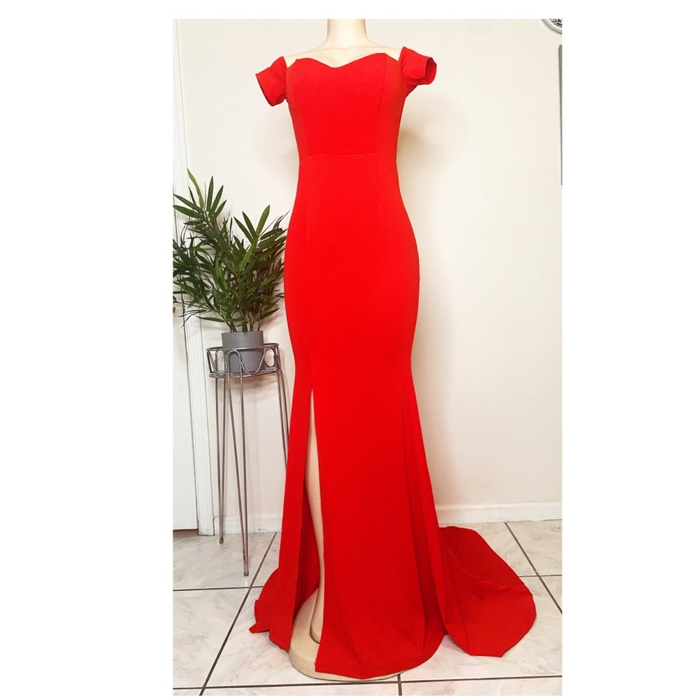 Red elegant dress